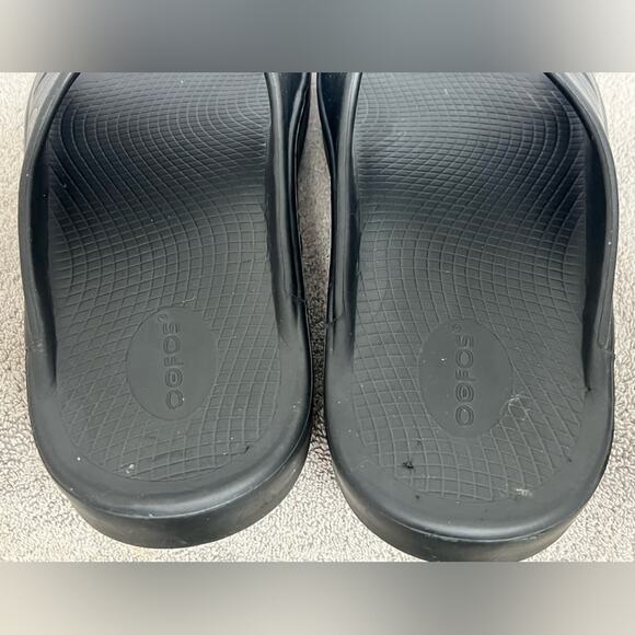 OOFOS OOahh Recovery Sandals Sport Slide On Black Men’s Size 12 - Picture 6 of 8